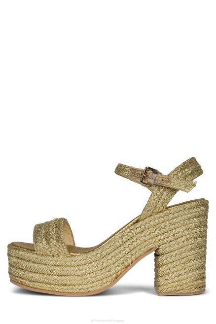 mujer asueto Jeffrey Campbell F6JX1108 sandalia plataforma oro