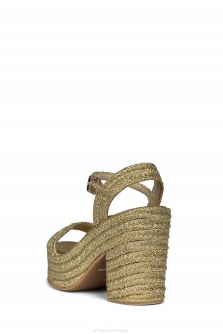 mujer asueto Jeffrey Campbell F6JX1108 sandalia plataforma oro