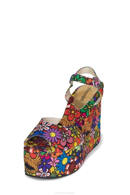 mujer aturdimiento Jeffrey Campbell F6JX965 sandalia plataforma multifloral