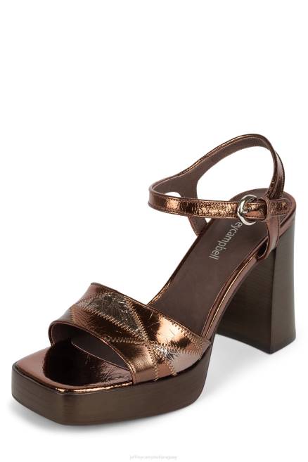 mujer bailarín Jeffrey Campbell F6JX1204 sandalia plataforma bronce multi