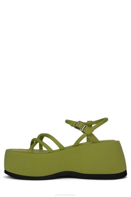 mujer brillar Jeffrey Campbell F6JX253 sandalia plataforma neopreno chartreuse