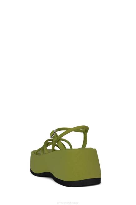 mujer brillar Jeffrey Campbell F6JX253 sandalia plataforma neopreno chartreuse