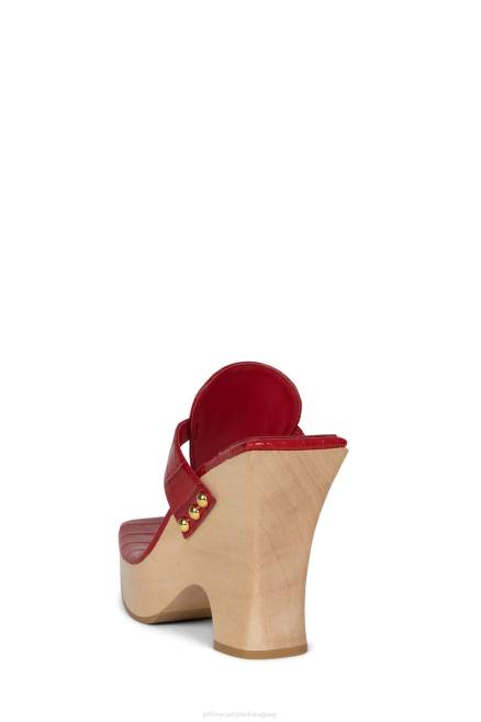 mujer brumoso Jeffrey Campbell F6JX975 sandalia plataforma cocodrilo rojo dorado