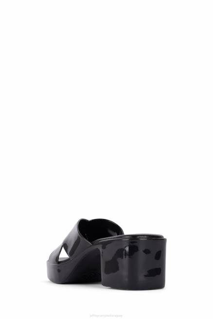 mujer chicle Jeffrey Campbell F6JX141 sandalia plataforma negro brillante