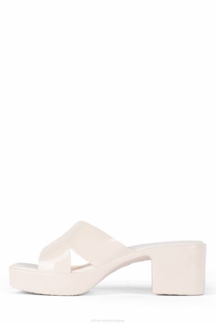 mujer chicle Jeffrey Campbell F6JX142 sandalia plataforma crema brillante