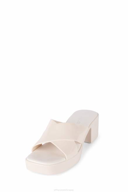 mujer chicle Jeffrey Campbell F6JX142 sandalia plataforma crema brillante