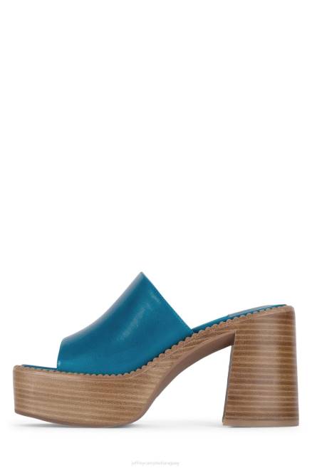 mujer concierto Jeffrey Campbell F6JX1211 sandalia plataforma pila de esmalte natural azul