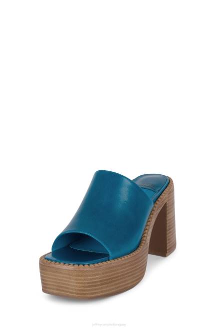 mujer concierto Jeffrey Campbell F6JX1211 sandalia plataforma pila de esmalte natural azul