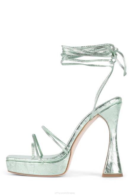 mujer diva Jeffrey Campbell F6JX1181 sandalia plataforma menta metalizada