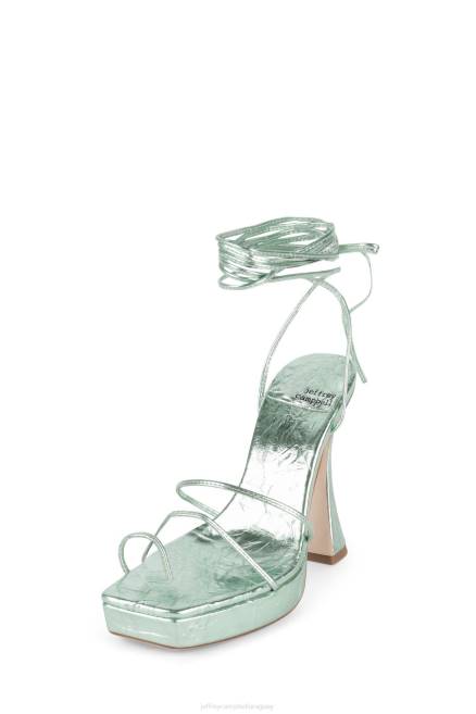 mujer diva Jeffrey Campbell F6JX1181 sandalia plataforma menta metalizada