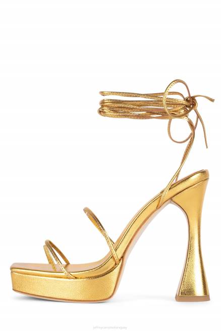 mujer diva Jeffrey Campbell F6JX1182 sandalia plataforma oro