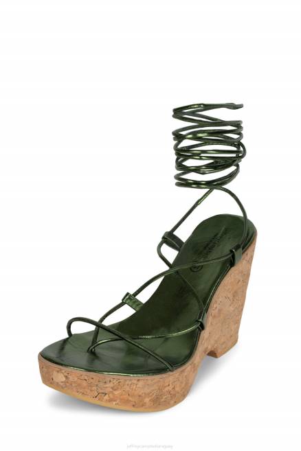 mujer ecuador-hola Jeffrey Campbell F6JX1054 sandalia plataforma verde metalizado