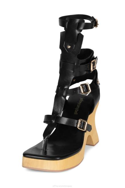 mujer elementos Jeffrey Campbell F6JX220 sandalia plataforma negro