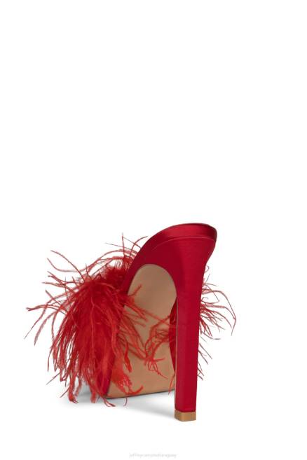 mujer enamorar locamente Jeffrey Campbell F6JX1045 sandalia plataforma rojo satinado rojo