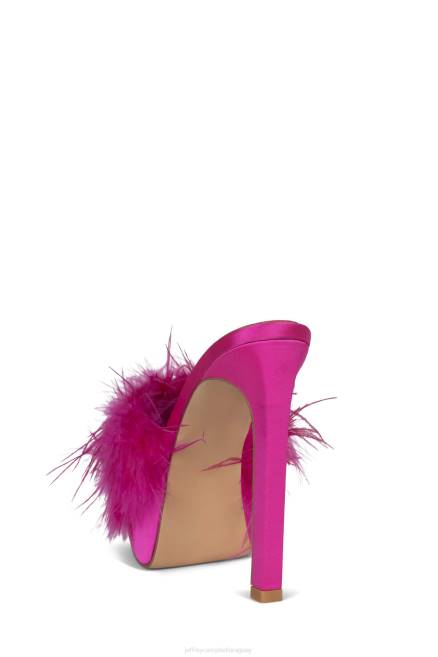 mujer enamorar locamente Jeffrey Campbell F6JX1048 sandalia plataforma fucsia satinado fucsia