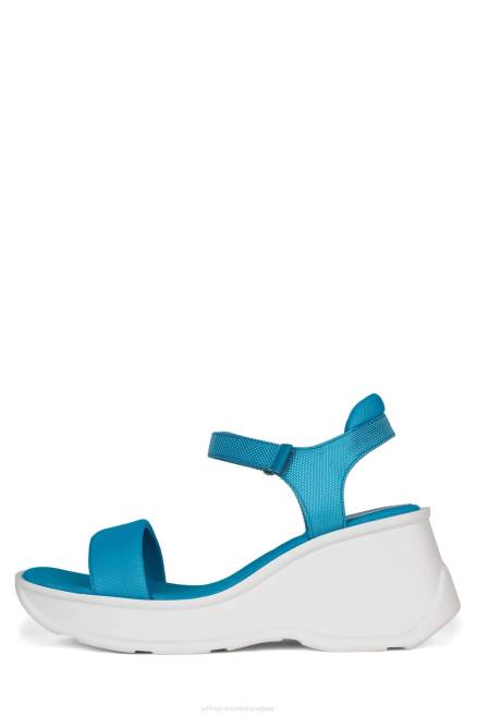 mujer enfocado Jeffrey Campbell F6JX42 sandalia plataforma combinación azul blanco