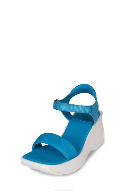 mujer enfocado Jeffrey Campbell F6JX42 sandalia plataforma combinación azul blanco