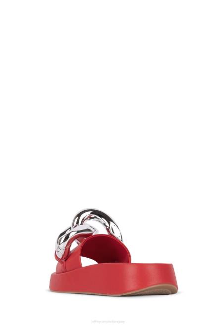 mujer epiro Jeffrey Campbell F6JX1209 sandalia plataforma plata roja