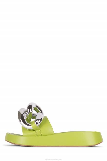 mujer epiro Jeffrey Campbell F6JX1210 sandalia plataforma plata verde