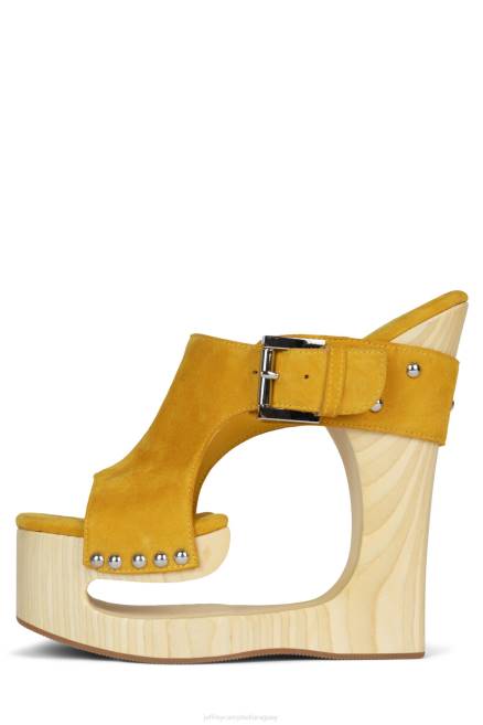 mujer etéreo Jeffrey Campbell F6JX923 sandalia plataforma ante mostaza