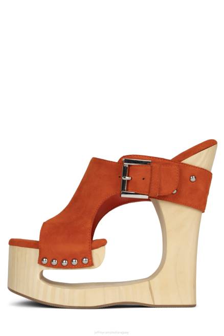 mujer etéreo Jeffrey Campbell F6JX924 sandalia plataforma ante naranja