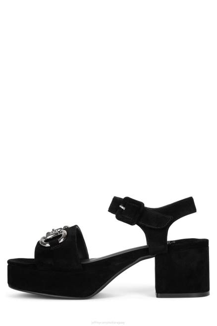 mujer eterno Jeffrey Campbell F6JX1010 sandalia plataforma ante negro plata