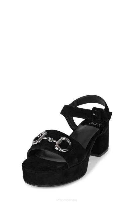 mujer eterno Jeffrey Campbell F6JX1010 sandalia plataforma ante negro plata