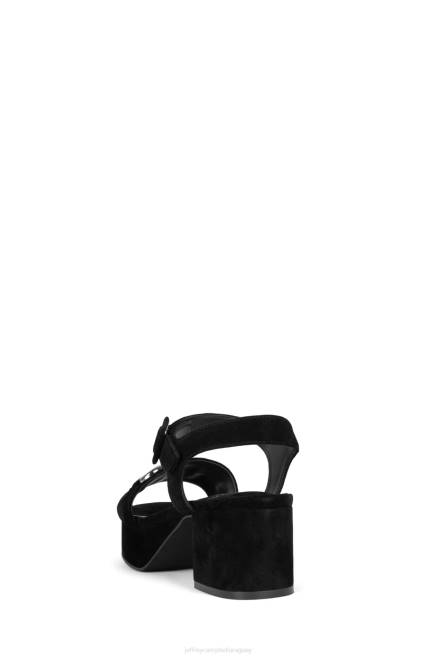 mujer eterno Jeffrey Campbell F6JX1010 sandalia plataforma ante negro plata