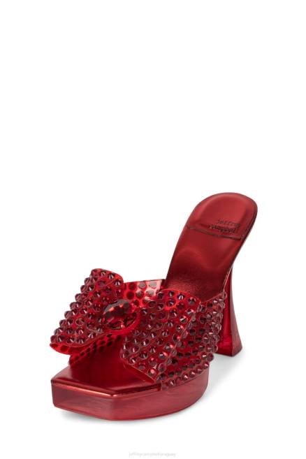 mujer gémina Jeffrey Campbell F6JX1018 sandalia plataforma combo rojo