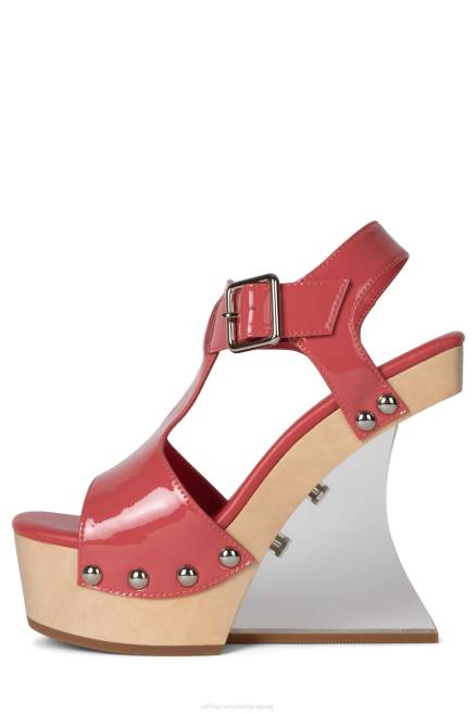 mujer galería Jeffrey Campbell F6JX943 sandalia plataforma charol rosa oscuro