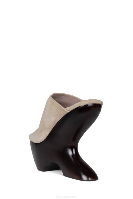 mujer giah-2 Jeffrey Campbell F6JX1067 sandalia plataforma beige ante marron oscuro