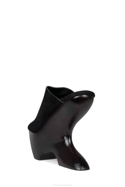 mujer giah-2 Jeffrey Campbell F6JX1069 sandalia plataforma ante negro marron oscuro