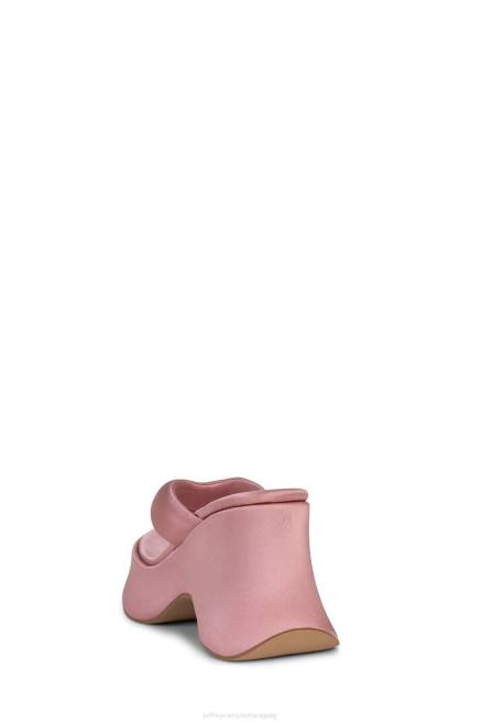 mujer goteando Jeffrey Campbell F6JX35 sandalia plataforma satén rosa