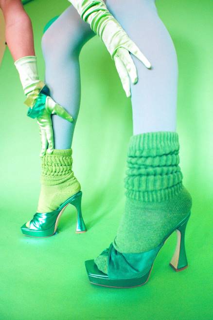 mujer hollyraro Jeffrey Campbell F6JX1122 sandalia plataforma ante verde con verde