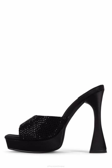 mujer hollywoodj Jeffrey Campbell F6JX1214 sandalia plataforma negro satinado negro