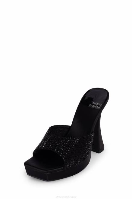 mujer hollywoodj Jeffrey Campbell F6JX1214 sandalia plataforma negro satinado negro