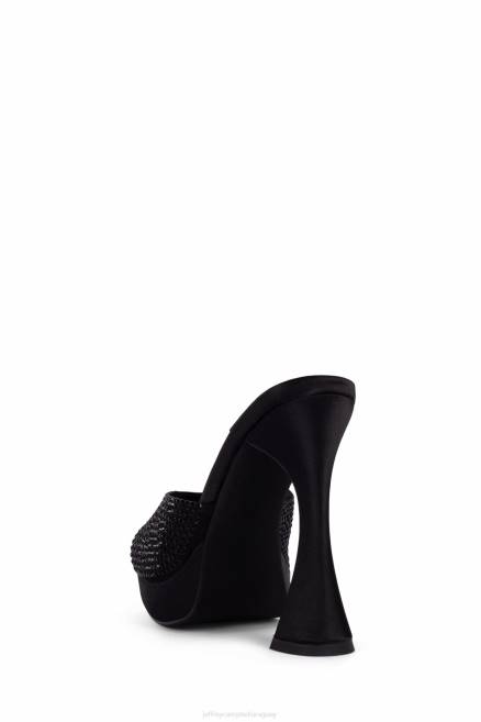 mujer hollywoodj Jeffrey Campbell F6JX1214 sandalia plataforma negro satinado negro