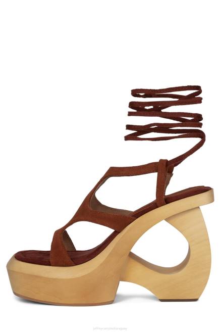 mujer idolatrar Jeffrey Campbell F6JX132 sandalia plataforma ante vino natural