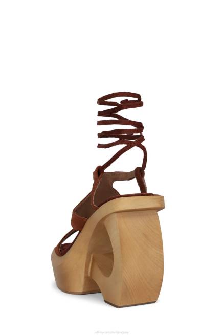 mujer idolatrar Jeffrey Campbell F6JX132 sandalia plataforma ante vino natural