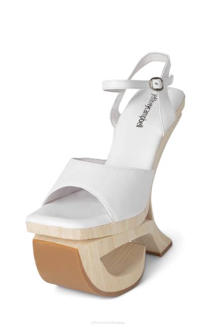 mujer intuitivo Jeffrey Campbell F6JX920 sandalia plataforma blanco