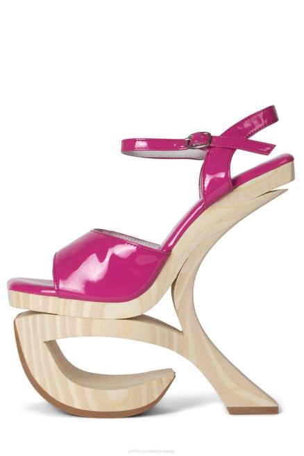 mujer intuitivo Jeffrey Campbell F6JX921 sandalia plataforma charol fucsia