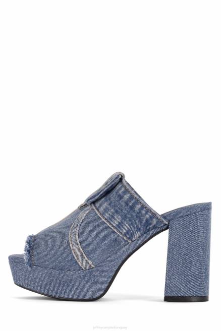 mujer magda-jn Jeffrey Campbell F6JX922 sandalia plataforma mezclilla azul