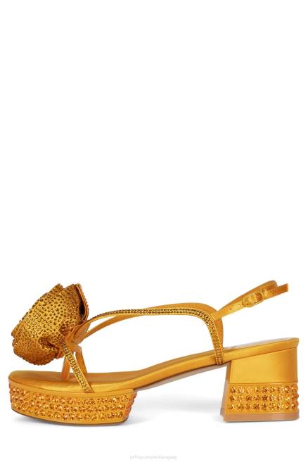 mujer marca tendencia Jeffrey Campbell F6JX1021 sandalia plataforma amarillo satinado amarillo