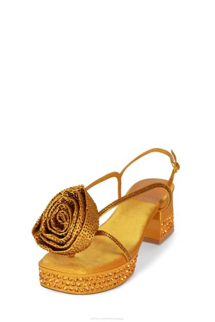 mujer marca tendencia Jeffrey Campbell F6JX1021 sandalia plataforma amarillo satinado amarillo