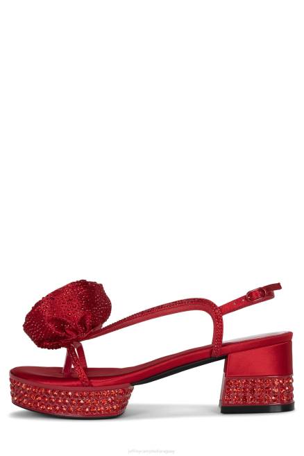 mujer marca tendencia Jeffrey Campbell F6JX1022 sandalia plataforma rojo satinado rojo