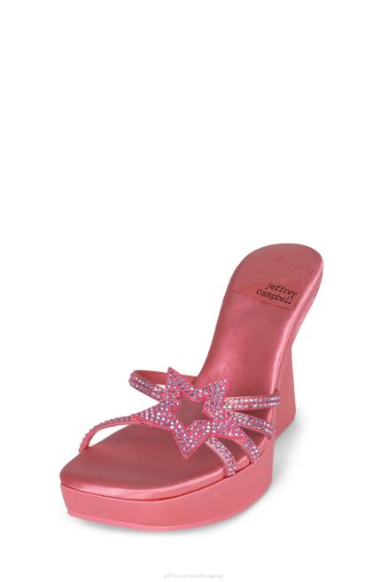 mujer megaestrella Jeffrey Campbell F6JX983 sandalia plataforma rosa rosa satinado