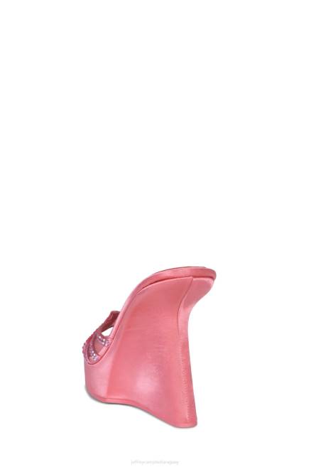 mujer megaestrella Jeffrey Campbell F6JX983 sandalia plataforma rosa rosa satinado