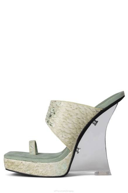 mujer mimado-f Jeffrey Campbell F6JX953 sandalia plataforma combinación verde