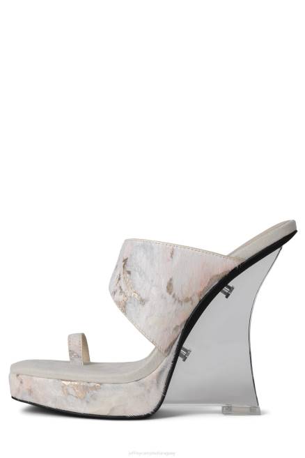 mujer mimado-f Jeffrey Campbell F6JX954 sandalia plataforma beis multicolor