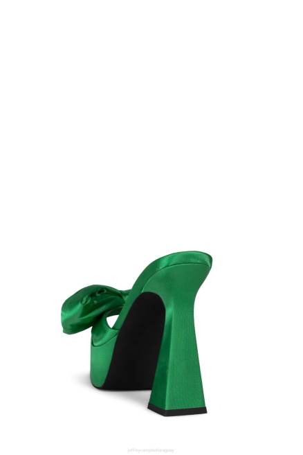 mujer mirador Jeffrey Campbell F6JX1000 sandalia plataforma satén verde